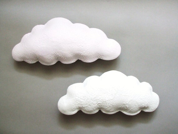 RESERVED for Maria - White crusty cloud - porcelain wall cloud pillow