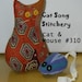 Cat and Mouse, stuffed, toys, decor, paperweight, pin cushion, easy Sewing Pattern -pdf