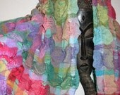 Handwoven Shawl, Textured Silk/Merino
