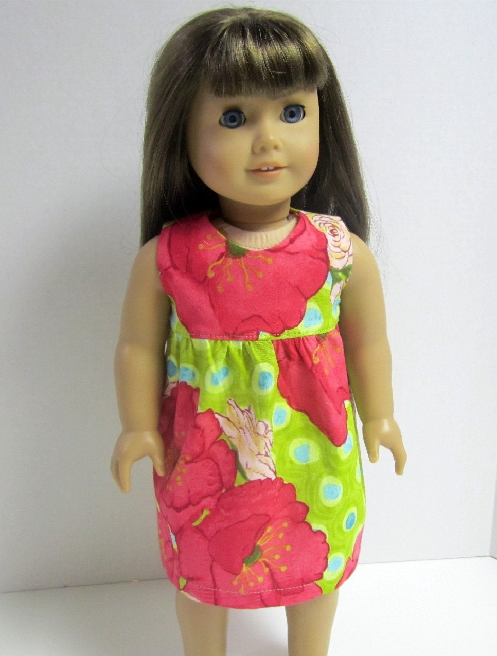 Simple Sun Dress for American Girl 18inch Doll in Laura Gunn Poppy by Crazy For Hue