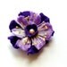Hand felted Purple  Art Flower Brooch